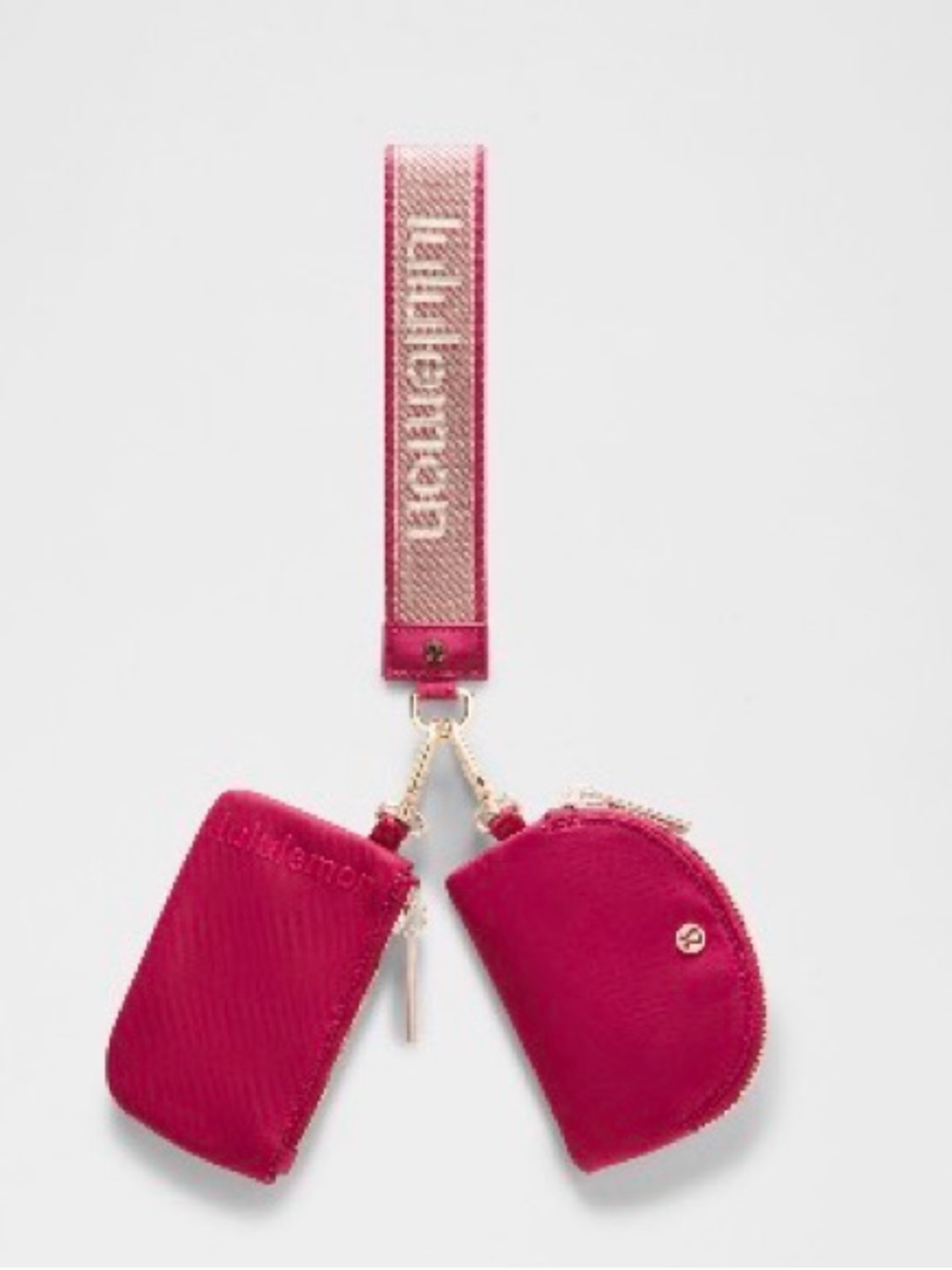 Lululemon Dual Pouch Wristlet Metallic Wordmark